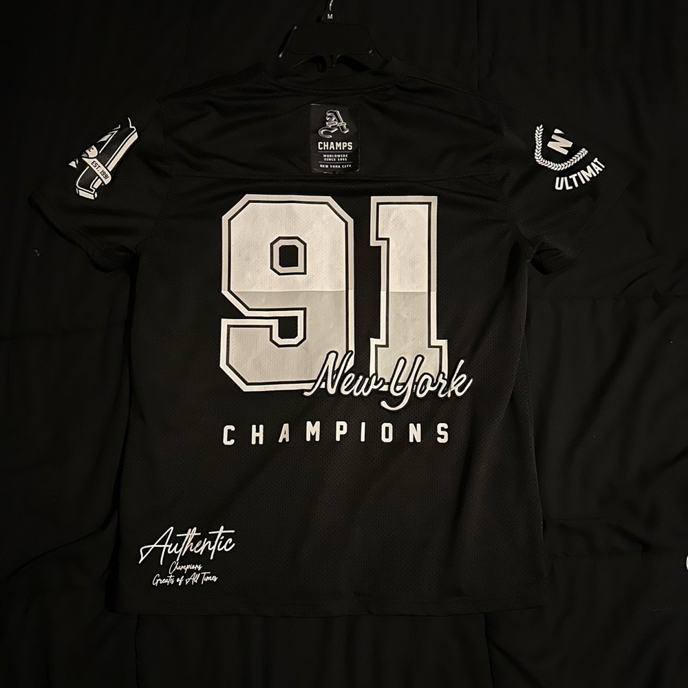Champs Black and White New York Jersey